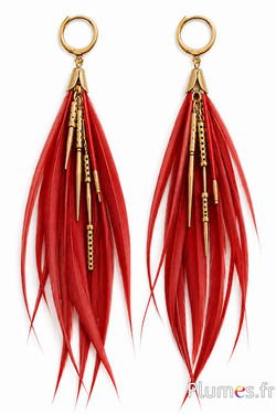 Oie strippé  - 10-17 cm - rouge